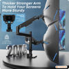 Picture of PUTORSEN 17-49 inch Premium Aluminum Heavy Duty Dual Monitor Arm for Ultrawide Screens up to 44lbs, Vertical Stacked Dual Monitor Desk Mount, Full Motion Dual Vertical Monitor Mount, VESA 75/100,Black