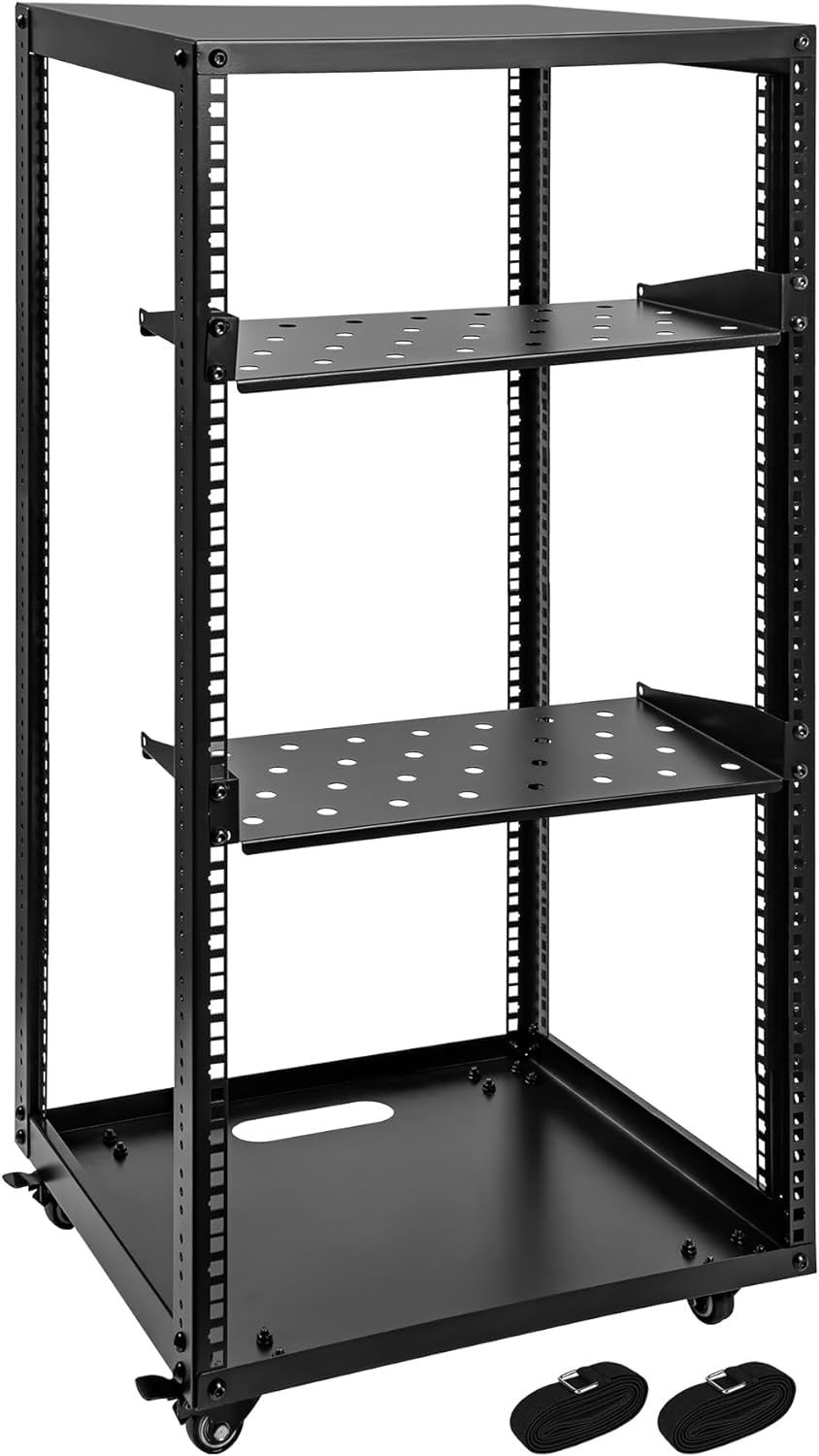 GetUSCart- Eastrexon 20U Server Rack, Open Frame Network Rack w/ 2 Rack ...