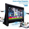 Picture of AZXRHWYGS 20 Feet Inflatable Movie Screen Outdoor Theater Blow Up Projection Screen with Carry Bag Blower for Front and Rear Projection Home Theater Backyard Pool Fun