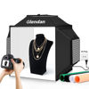 Picture of Glendan Upgrade Light Box & Soft Box, 20"x20" Professional Portable Photo Box with 1222 LED Lights Photo Studio Light Box Photography with 4 Color PVC Backdrops for Jewelry and Product Photography
