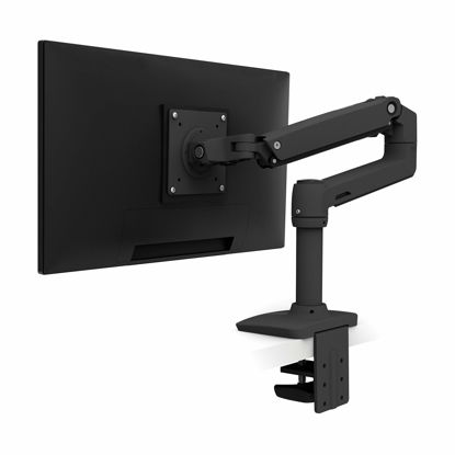 Picture of Ergotron - LX Premium Monitor Arm, Single Monitor Desk Mount - fits Flat Curved Ultrawide Computer Monitors up to 34 Inches, 7 to 25 lbs, VESA 75x75mm or 100x100mm - Matte Black