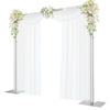 Picture of Qoolfoto Pipe and Drape Backdrop Stand, 8.5x10ft Heavy Duty Adjustable Backdrop Frame with Metal Base, Background Holder for Parties Photography Wedding Photoshoot Decoration