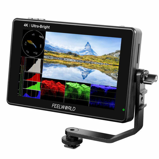 Picture of FEELWORLD LUT7 7 Inch Ultra Bright 2200nit Touchscreen Camera DSLR Field Monitor with 3D Lut Waveform Automatic Light Sensor 1920x1200 4K HDMI Input