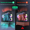 Picture of Okinos Aqua 5, Micro ATX Case, Support 360mm Radiator, 3 * 120mm ARGB Fan Pre-Installed MATX PC Case, Panoramic View Tempered Glass Front & Side Panel, with Type C Port, White