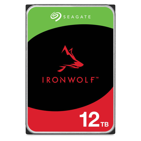 Picture of Seagate IronWolf 12TB NAS Internal Hard Drive HDD - 3.5 Inch SATA 6Gb/s 7200 RPM 256MB Cache RAID Home Servers - Newest Model (ST12000VN0008)
