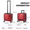 Picture of TydeCkare 16" Carry on Luggage with 2 Laptop Compartments, Lightweight Hardshell ABS+PC Suitcase with Dual Control TSA Lock, with YKK Zipper, 4 Spinner Silent Wheels, for Business Travel, Wine Red