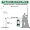 Picture of Qoolfoto Pipe and Drape Backdrop Stand Kit 12x10ft, Heavy Duty Backdrop Stand, Adjustable Metal Background Stand Backdrop for Parties Wedding Birthday Decoration Photography Photo Booth