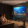Picture of Projector Screen and Stand, Portable Projector Screen, 120 Inch 16:9, Outdoor Projector Screen, 1.2 Gain, 160 Degree View Angle, 2 Mounting Modes, Fast Setup, Idea for Home Cinema, Backyard Party.