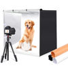 Picture of PULUZ 32"x32" Light Box Photography, Large Photo Light Box with 3 Stepless Dimming Light Panel, 234 LED Beads, Professional Photo Booth Shooting Tent Kit with 3 Color Backdrops for Product Photography