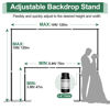 Picture of Qoolfoto Pipe and Drape Backdrop Stand Kit 10x10ft, Heavy Duty Backdrop Stand, Adjustable Metal Background Stand Backdrop for Parties Wedding Birthday Decoration Photography Photo Booth
