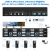 Picture of 8K@60Hz 2 Displayport +HDMI USB3.0 KVM Switch 3 Monitors 4 Computers, 2 DP 1.4 +HDMI 2.1 Triple Monitor KVM Switch with Audio Microphone +3 USB3.0 Ports, Triple Monitor Keyboard Mouse Switcher
