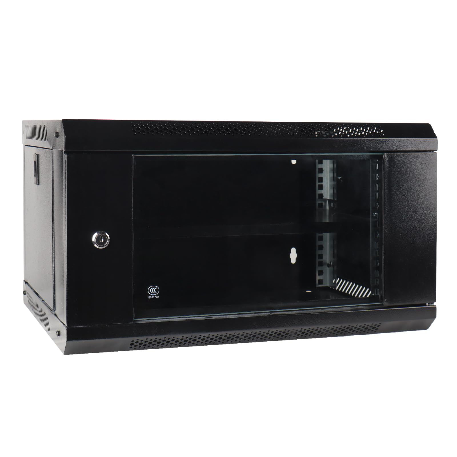 GetUSCart- 6U Wall Mount Network Server Cabinet with Glass Door, Locks ...
