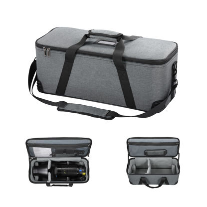 Picture of Neewer Carrying Bag with Shoulder Strap, Handle, Movable Foam Padded for Studio Light CB300B CB200B FS150B CB100C CB60B RGB CB60 MS60B MS60C MS150B Vision 4 ML300 52cm Tripod Stand, Travel Case, PB6