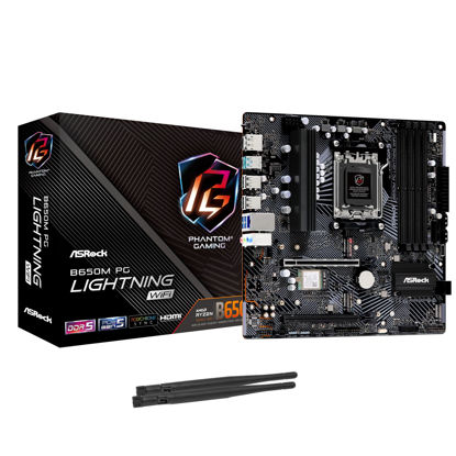 Picture of ASRock B650M PG Lightning WiFi AMD RYZEN 8000 and 7000 Series Socket AM5 DDR5 192 GB ATX 7200+(OC) HDMI Type-C SATA3 6.0 Gb/s 2.5G LAN