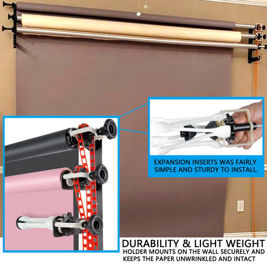 GetUSCart- Photography Backdrop Wall Mount Roller System 4 Support ...