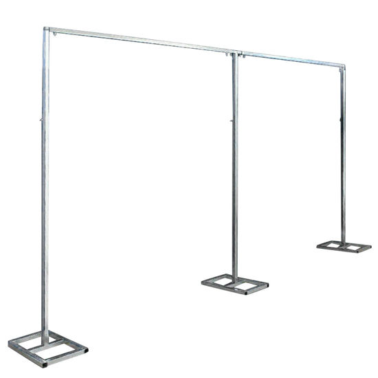 Picture of kunghei 10ftx20ft Portable Pipe and Drape Backdrop Stand for Parties Wedding Stage Decoration Photo Photoshoot, Curtain Frame Stand Studio Photography Background Support System Trade Show Display