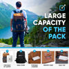 Picture of JAEP Camera Backpack - Weather Resistant 16 Ounces Waxed Memory Canvas - DSLR SLR Backpacks with 15.6” laptop sleeve compartment and Tripod Holder for Photographers -Vintage leather Style (Dark Grey)