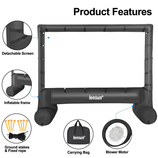 GetUSCart- Pro 14 Feet Inflatable Outdoor Movie Projector Screen ...