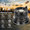 Picture of PERGEAR 35mm F1.4 Full-Frame Manual Focus Lens, Compatible with Full-Frame L-Mount Mirrorless Cameras T TL TL2 CL, DC-S5 DC-S1H DC-S1R DC-S1 DC-BS1H an fp fp-L (Black)