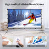 Picture of Projector Screen Outdoor, Vamvo Portable Projector Screen with Aluminum Alloy Stand 120" Foldable Projector Screen, 10 Feet Indoor Movie Screen with Carrying Bag for Home Theater Backyard Movie Night