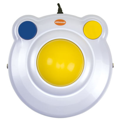 Picture of AbleNet BIGtrack 2 Trackball - Adaptive Mouse for Special Needs and Users Who Lack Fine Motor Skills - Big Trackball Mouse with 2 Mouse Buttons for Handicap and Disabled - Product #12000006