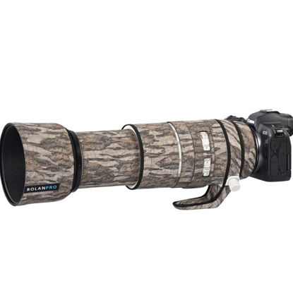 Picture of ROLANPRO Waterproof Lens Cover for Canon RF 100-500mm F/4.5-7.1 L is USM Camouflage Rain Cover-#28 Wilderness camo Waterproof