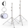 Picture of Anautin 9.2 FT Stainless Steel Light Stand Photography, 2 Pack Heavy Duty Photography Tripod Stand with 1/4” to 3/8” Screw Adapter for Strobe,LED Video Light,Ring Light, Monolight, Softbox