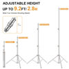 Picture of Anautin 9.2 FT Stainless Steel Light Stand Photography, 2 Pack Heavy Duty Photography Tripod Stand with 1/4” to 3/8” Screw Adapter for Strobe,LED Video Light,Ring Light, Monolight, Softbox