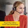 Picture of Jabra Evolve 40 Professional Wired Headset, Stereo, UC-Optimized - Telephone Headset for Greater Productivity, Superior Sound for Calls and Music, 3.5mm Jack/USB Connection, All-Day Comfort Design
