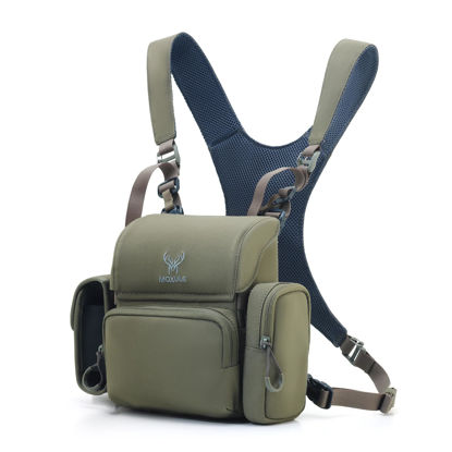 Picture of MOXULE Binocular Harness Chest Pack: Bino Case with Rangefinder Pocket for Hunting Birdwatching and Hiking