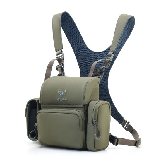 Picture of MOXULE Binocular Harness Chest Pack: Bino Case with Rangefinder Pocket for Hunting Birdwatching and Hiking