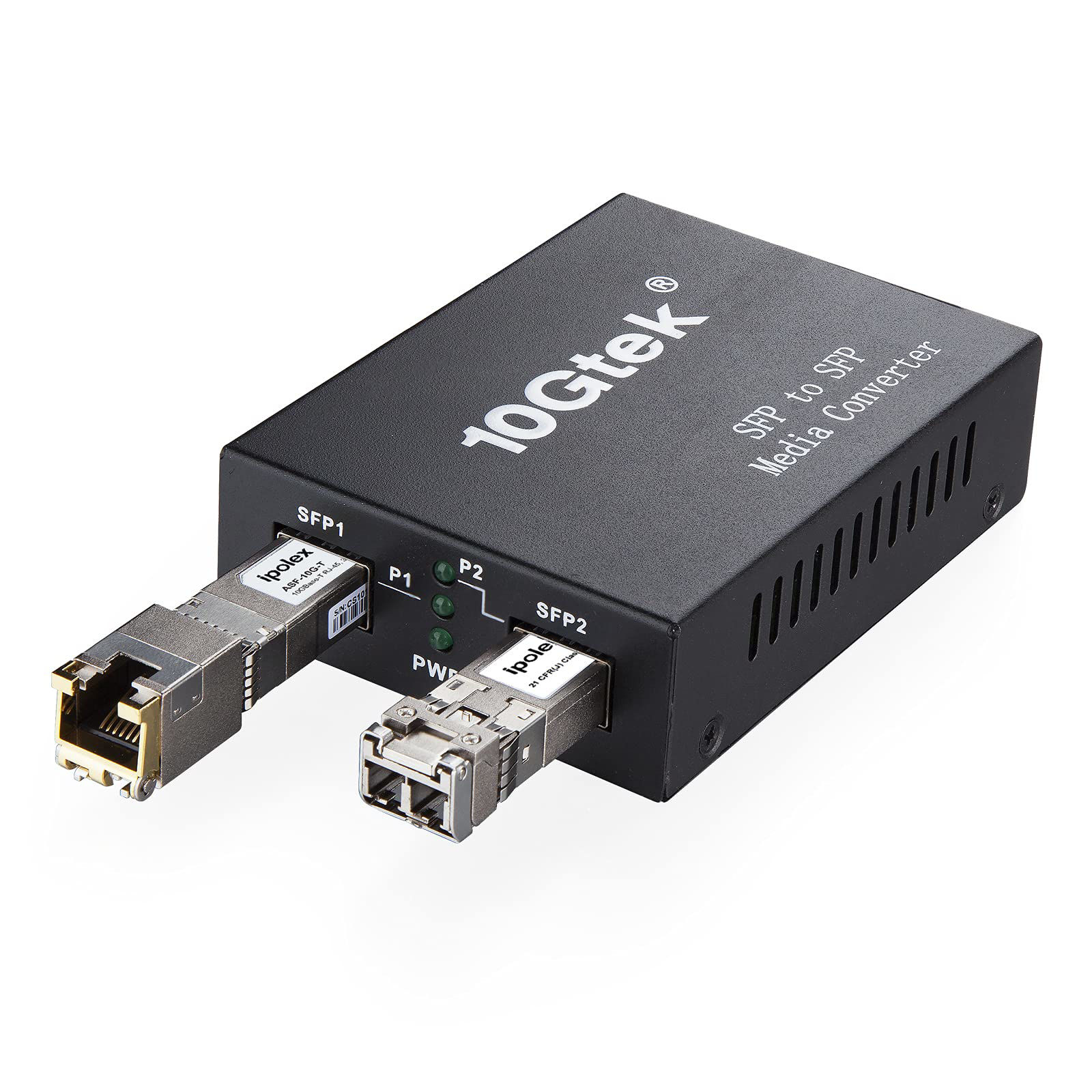 GetUSCart- 10G SFP+ to SFP+ Fiber Media Converter - 10G OEO Converter ...