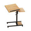Picture of TigerDad Mobile Adjustable Height Laptop Stand PC Computer Portable Notebook Swivel Laptop Desk Rolling Table Desk Cart Tiltable with Wheels Casters& Mouse Pad Table