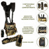 Picture of T.O.M HORIZONS Binoculars Harness Case pack, Bino Pack with Rangefinder Compartment - Detachable Molle Compartments Camouflage for Hunting, Hiking and Birdwatching