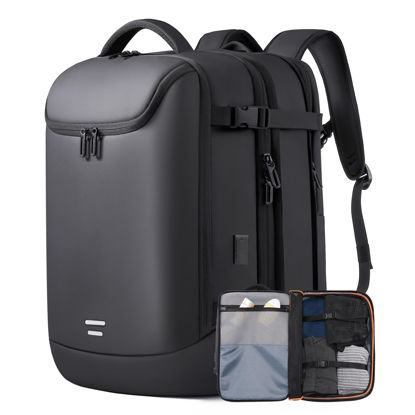Picture of TANGCORLE Travel Carry on Backpack 50L Expandable Flight Approved Backpacks 17.3 inch Laptop and USB Charging Port bags Water Resistant Business Back Pack for Women & Men
