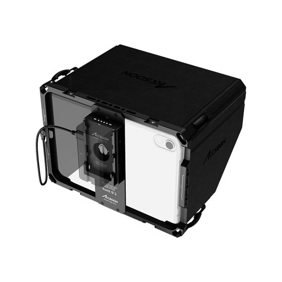Picture of Accsoon PowerCage Mini Compatible with iPad Mini 6, Work with NP-F Battery Plate Adapter, Adjustable Protection Case with Sun Hood, Compatible with iPad 8.3 inch- Easy to Use