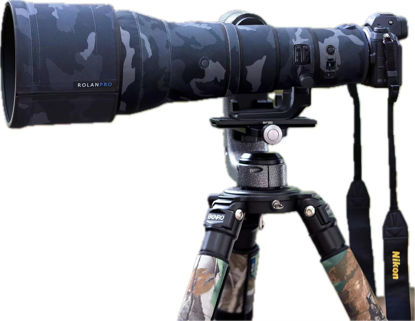 Picture of ROLANPRO Waterproof Lens Camouflage Coat for Nikon Z 800mm f6.3 VR S Rain Cover Lens Protective Sleeve Case Clothing-#8 Black Waterproof