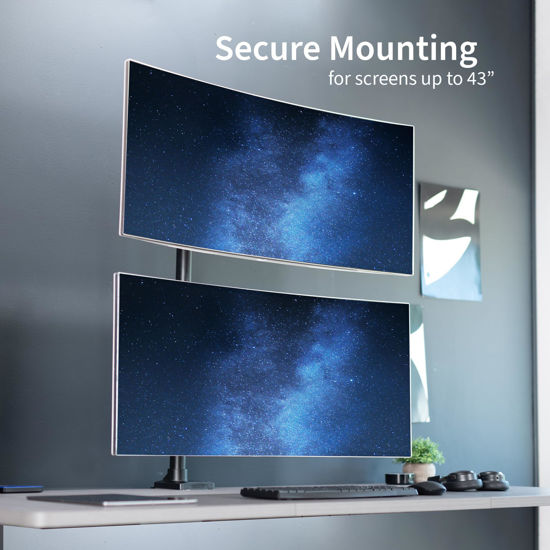 GetUSCart- VIVO Dual Vertically Stacked Ultra-Wide Monitor Desk Mount ...