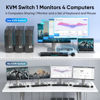 Picture of USB 3.0 HDMI KVM Switch 1 Monitors 4 Computers, 4K@60Hz KVM Switches for 4 Computers Sharing Monitor Keyboard Mouse Hard Drives Printer, with EDID Adaptive,1 HDMI Cable and 4 USB Cable