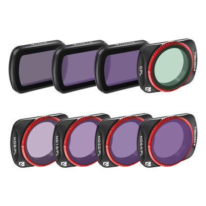 Picture of Freewell 8Pack All Day QuickSwap ND/PL, ND, CPL Filter Kit for Osmo Pocket 3: Effortless Installation, Vibrant Color, Gimbal Compatibility