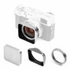 Picture of NiSi NC UV Adapter Hood Kit for Fujifilm X100 Series (Silver) - Lens Protection Filter for Fuji X100 Cameras (X100, X100S, X100F, X100T, X100V, X100VI) - 49mm Front Filter Thread, Press-On Metal Hood