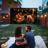 Picture of Projector Screen Outdoor, Vamvo Projector Screen with Stand Portable 120" Foldable Projector Screen, 10 Feet Indoor Movie Screen with Carrying Bag for Home Theater Backyard Movie Night