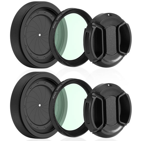 Picture of Adjustable Iris Aperture Diaphragm Filter Pack M30 to M37 Iris Aperture Diaphragm Adapter Optical Diaphragm 1.5-26mm Lens Module Adapter Ring PVS-14 PVS 14 (Adjustable Iris Filter Cover Set*2)