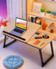 Picture of Adjustable Laptop Desk for Bed,Bed Table for Laptop,Laptop Stand for Bed,Lap Desk for Laptop,Foldable Bed Desk for Laptop and Writing,Portable Bed Tray Table with Cup Holder,Laptop Bed Tray Table