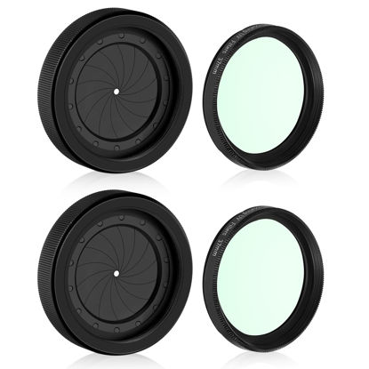 Picture of Adjustable Iris Aperture Diaphragm Filter Pack M30 to M37 Iris Aperture Diaphragm Adapter Optical Diaphragm 1.5-26mm Lens Module Adapter Ring PVS-14 PVS 14 (Adjustable Iris Filter Kit*2)