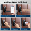 Picture of Smart Door Lock 6-in-1 Electronic Door Lock for Front Door Fingerprint Door Lock with Anti-Peeping, Auto-Lock Black Keyless Door Lock Digital Lock with Electric Door Knob, Biometric Handle for Home