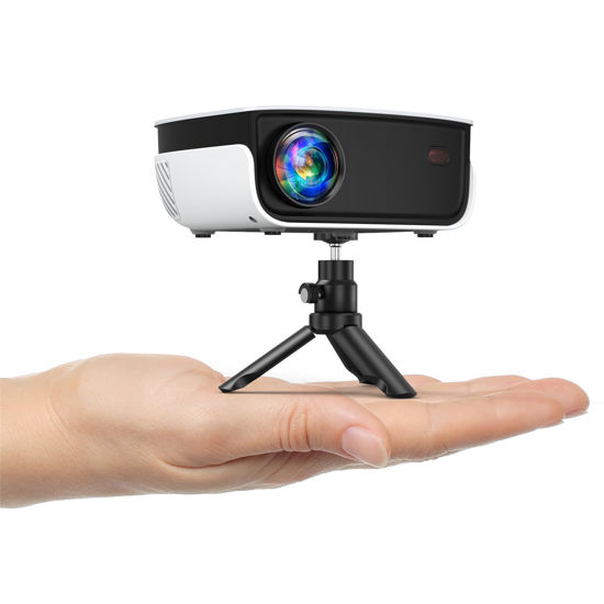 Picture of Outdoor Projector, Mini Projector for Home Theater, 1080P and 240" Supported Movie Projector 7500 L Portable Home Video Projector Compatible with Smartphone/TV Stick/PS4/PC/Laptop