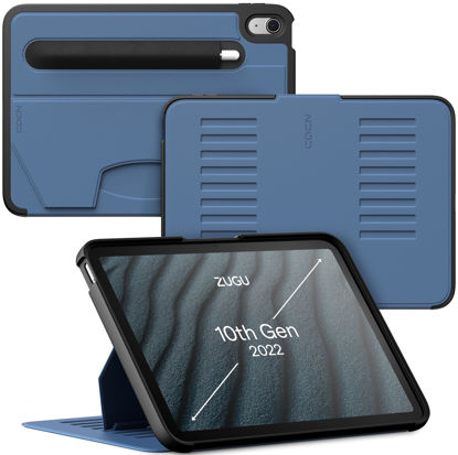 Picture of ZUGU CASE for iPad 10.9 Inch Case iPad 10th Generation Case (2022) | Slim Protective Case | Magnetic Stand & Sleep/Wake Cover 10th Gen iPad Case | Model #s A2696, A2757, A2777 | Slate Blue