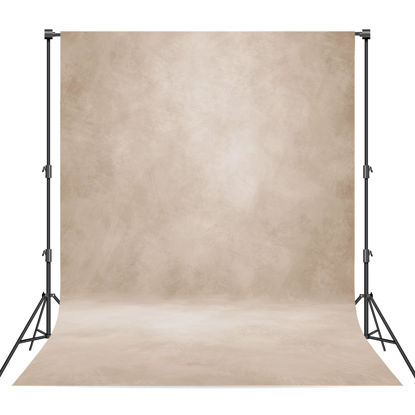 Picture of Haboke Abstract Beige 8x10ft Professional Photography Backdrop for Adult Portrait Photo Props Booth Background Photoshoot Studio with Thick Ployester Fabric Roller Pocket on Top