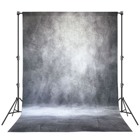 Picture of Haboke Abstract Grey 8x10ft Professional Photography Backdrop for Adult Portrait Photo Props Booth Background Photoshoot Studio with Thick Ployester Fabric Roller Pocket on Top